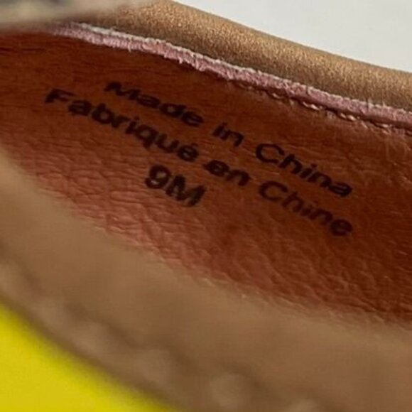 Anthro Schuler & Sons Chartreuse Retro Nouvelle Heels With Woven Front Detail & - Picture 9 of 9